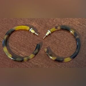 J.Crew Tortoise Shell Hoop Earrings